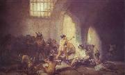 Francisco Jose de Goya The Madhouse. oil